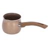 Nonstick Milk Pan 8cm Dia Single Handle Aluminum Alloy Cooking Pot for Coffee Butter ChocolateBrown