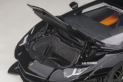 AUTOart 1/18 Scale Liberty Walk LB-WORKS Lamborghini Aventador Limited Edition Black (LBWK/Carbon Black Hood) Finished Model 79244