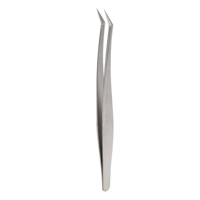 Eyelash Grafting Tweezer Stainless Steel High Precision Application Lash Extension Tweezer for Manicure Silver Short