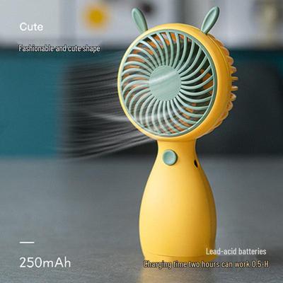 Cartoon Handheld High-Power Fan for Students – Personalized Logo Options
