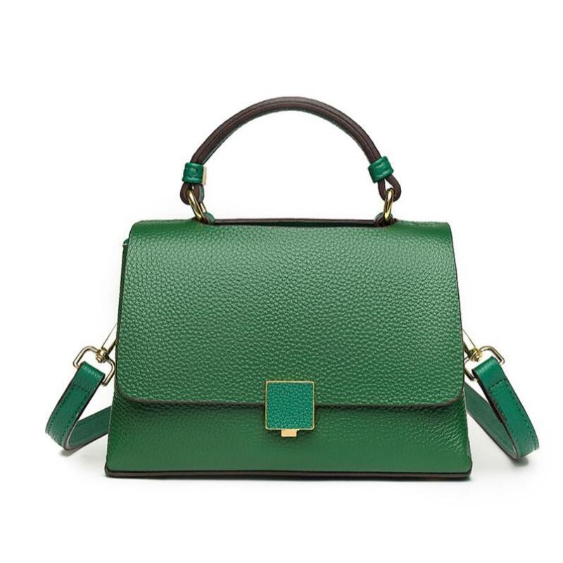 

Cowhide Women s Bag 2026 Winter New Genuine Leather Soft Single Bag Soft Messenger Bag Luxury Bag Women High-Capacity Handbag 21X8.5X15CM зелёный
