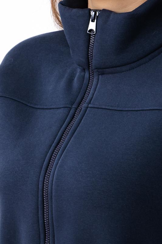 Jumpsuit – Women's Warm Zip-Up with Stand Collar & Waist Tie, Winter 8443-025 HC