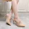 Fashion Elegant Women High Heeled Shoes Sexy Pointed Toe Sandalias Woman Fashion Pumps 2025 Summer Luxury New Designer Zapatos De Mujer