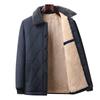 Men's Winter Thickened Lapel Jacket - Plus Velvet, Warm, Loose Fit for Middle-aged & Elderly