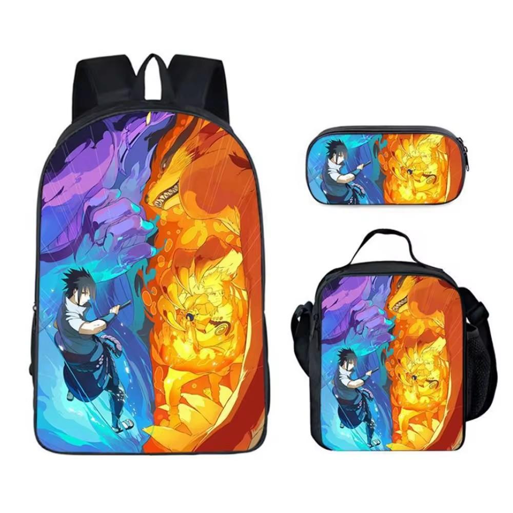 Naruto NARUTO Student School Bag 3D Digital Cartoon Printed School Bag Grade 3-6 Backpack