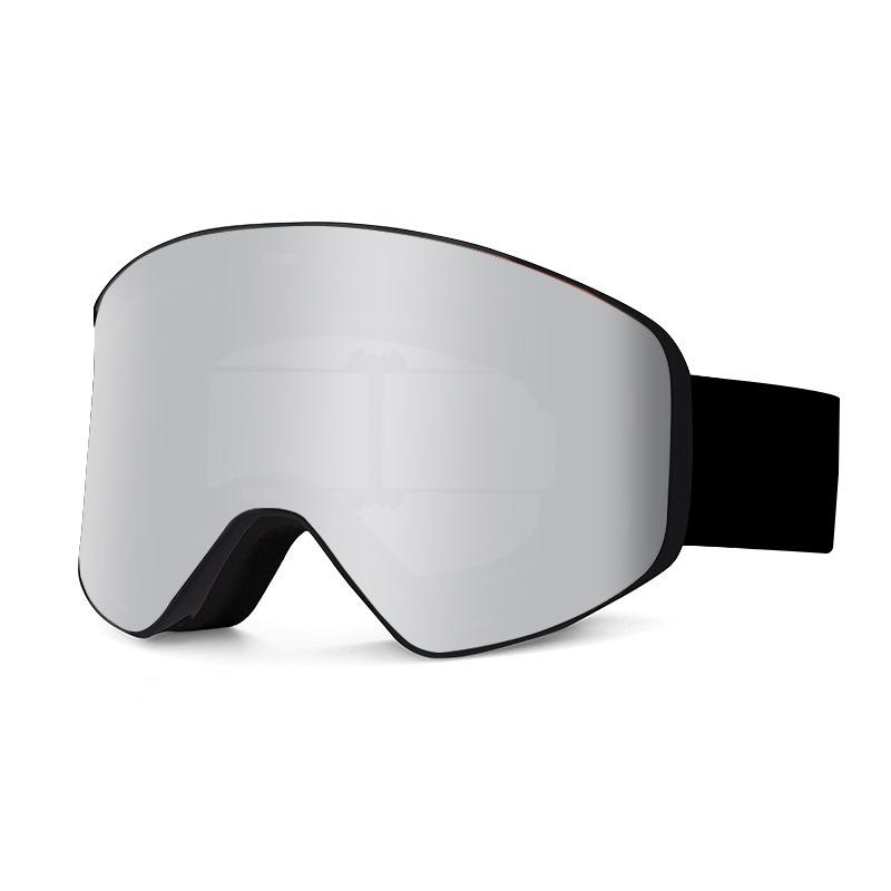 Ski glasses Magnetic snow goggles Women s anti-fog double-layer cylindrical mountaineering ski goggles