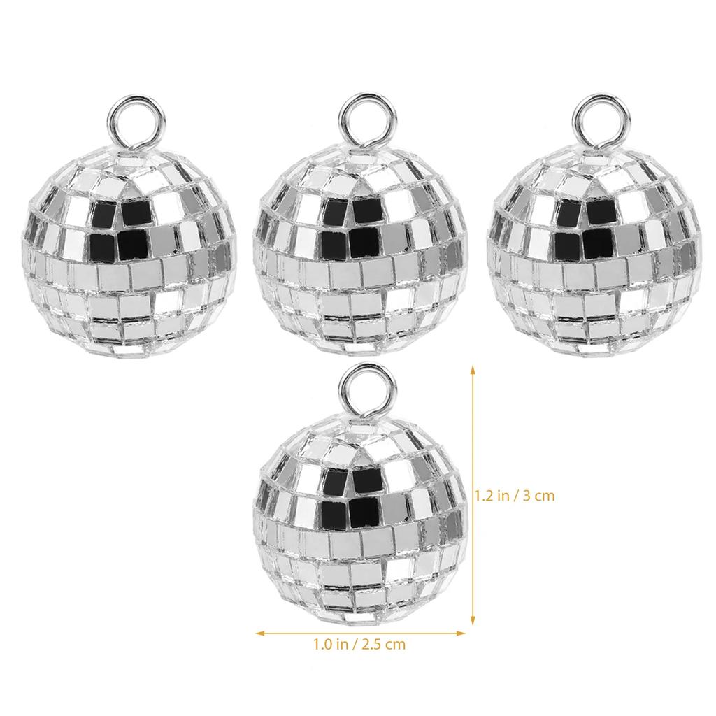 10/20Pcs Crafts Disco Ball Charm Novelty Mirror Disco Ball For Bracelet Making Disco DIY Keychain Earrings Necklace Pendant
