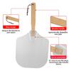 Pizza Spatula Metal Strip Foldable Wooden Handle Nonstick Pizza Spatula for Pizza Oven Pizza Turning Tool Baking Pastry Tool