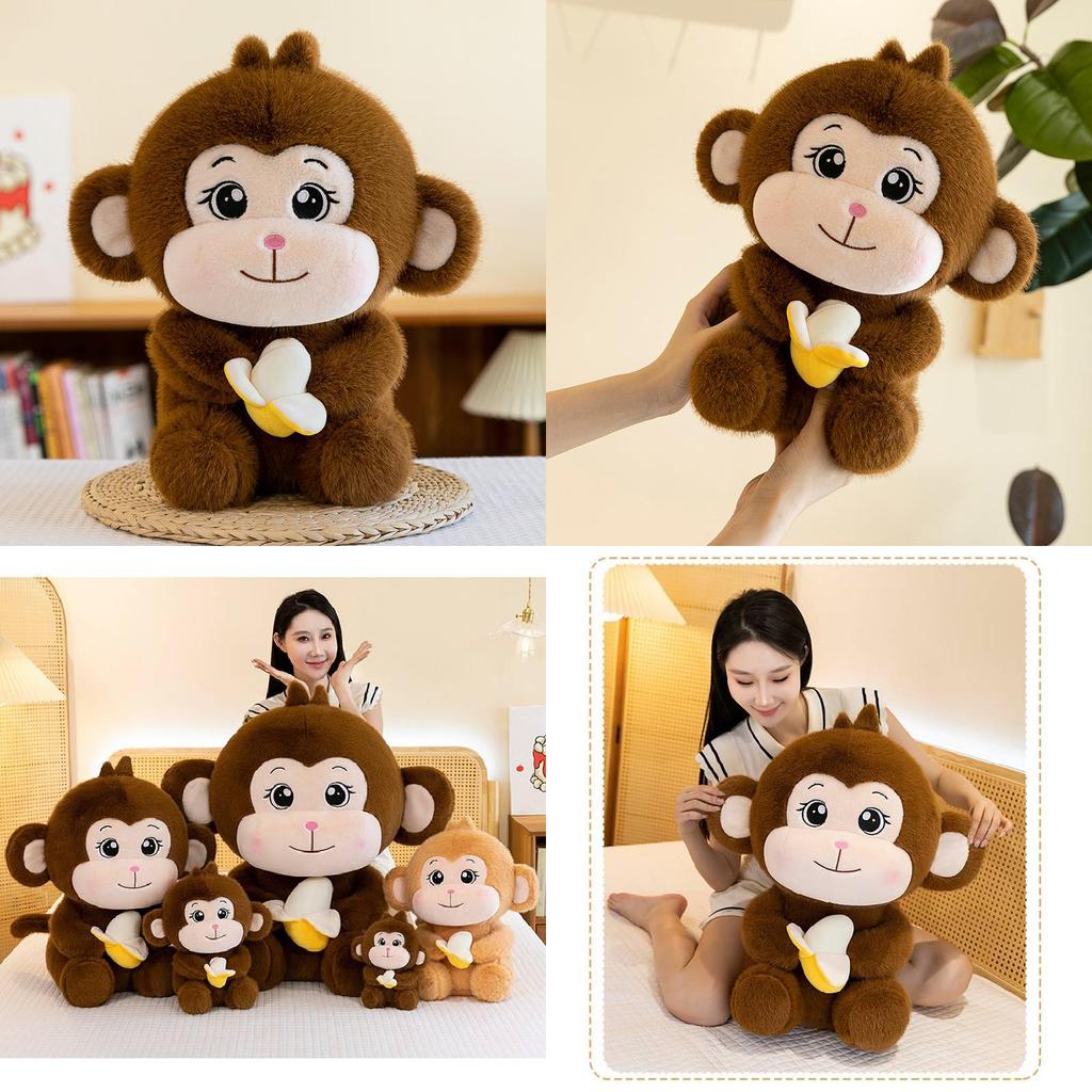 Adorable Monkey Plush Toy Cute Stuffed Animal For Kids And Girlfriend Gifts 33cm