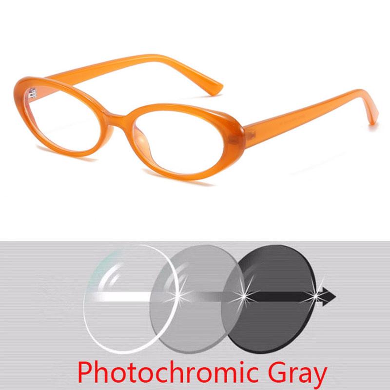 Kleine Fassung Blaulichtfilter Ovale Myopiegläser Rezeptbrille Damen Herren Optische Brille 0 -0.5 -0.75 Bis -6.0