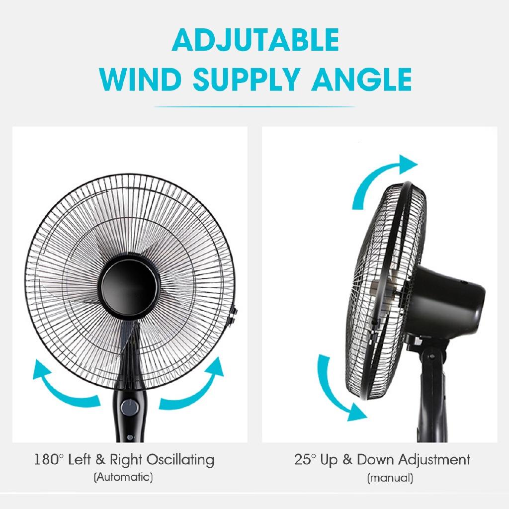 60W 16 Inch Mechanical / Remote control Air Cooler Cooling Household Floor Standing Fan Air Conditioner Floor Stand Fan 43×130cm