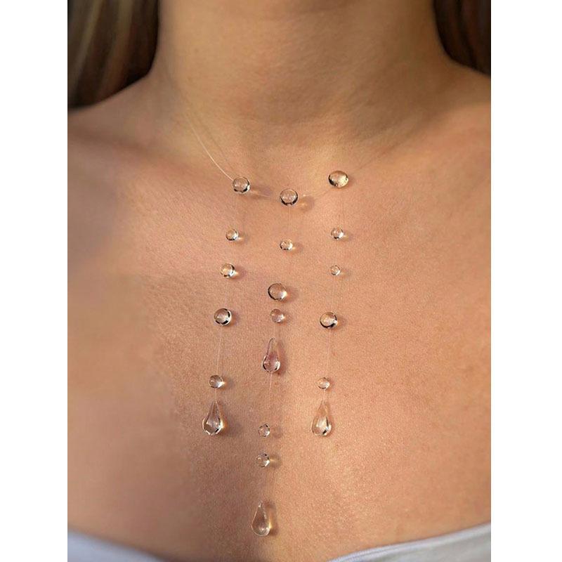 

Ожерелье Капля воды Прозрачные серьги Капля дождя Ювелирные аксессуары для женщин Минималистичные Ледяные Капли росы Элегантные Подарки для вечеринки