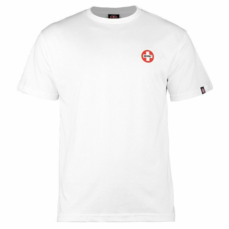 Powell Peralta BONES SWISS SMALL LOGO Skateboard T Shirt WHITE Unisex T-Shirt S