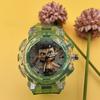 Nezha Cartoon Childrens Luminous Watch With Led Light For Kids Sports And School