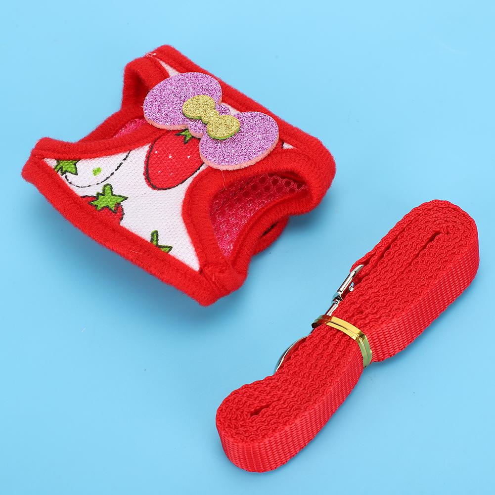 Small Pet Animal Leash Harness Set Comfortable Chest Strap Traction Vest for Rabbit Hamster Guinea PigS