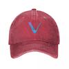 Vechain Cryptocurrency HT Baseball Caps for Unisex Women Distressed Denim Snapback Cap Block Chain All Seasons Travel Hats Cap