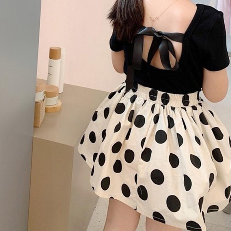 Kinder-Mädchen-Rock, gepunktete Röcke, Vintage-Tanzrock, ausgestellter, plissierter Swing-Rock, niedliche Tüll-Kinderröcke