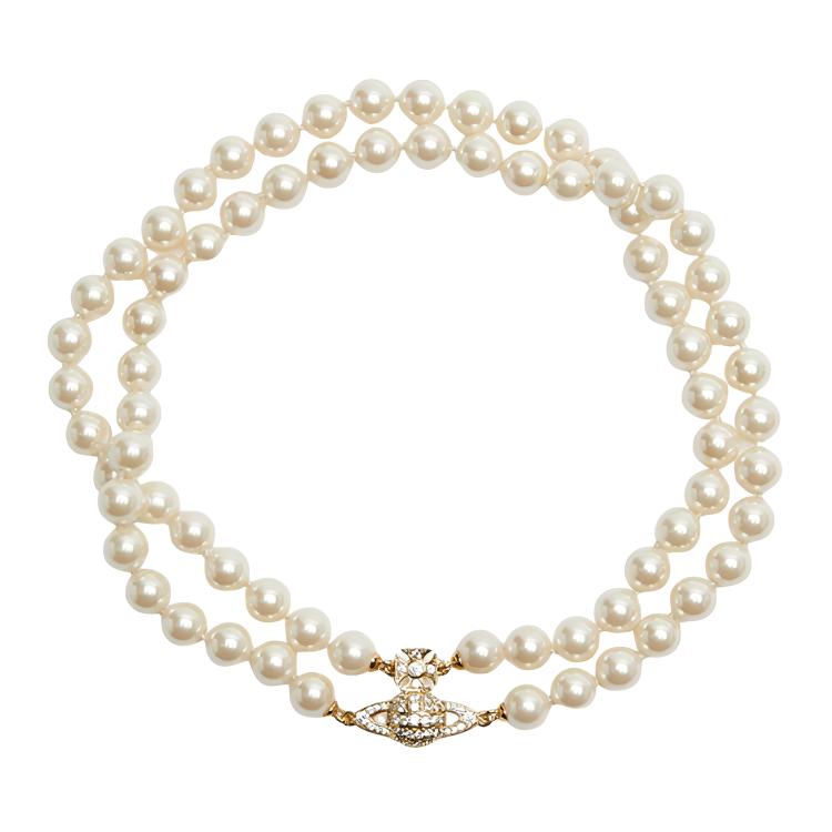 Vivienne Westwood Graziella Pērļu Chokers Dubults