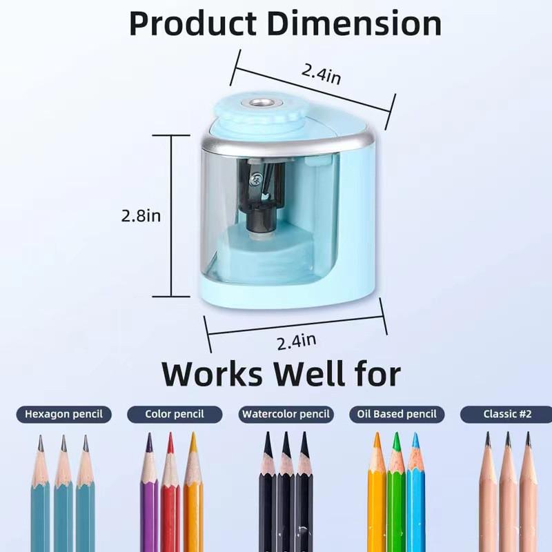Elektrické ořezávátko Stolní automatické ořezávátko Vhodné pro tužky (6-8 mm) pro studenty školní kancelářské potřeby