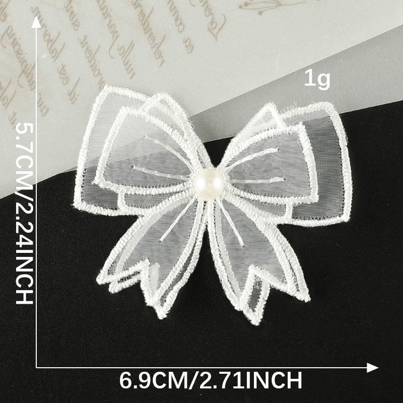 Duoku Cartoon Lace Bow Lace Embroidery Sticker Diy Hand Account Accessories Brooch Hairpin Jewelry Accessories Cloth Sticker