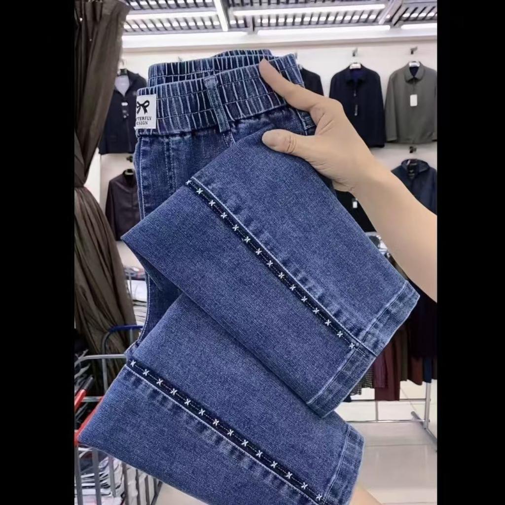 Autumn Korean Jeans Women's Elastic High Waist Jeans Fashion Wild Women Stretch Pants Wome Denim Pants Lady Trousers