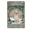 Metal Wall Art Labrador Puppy Vintage Retro Garage Decor