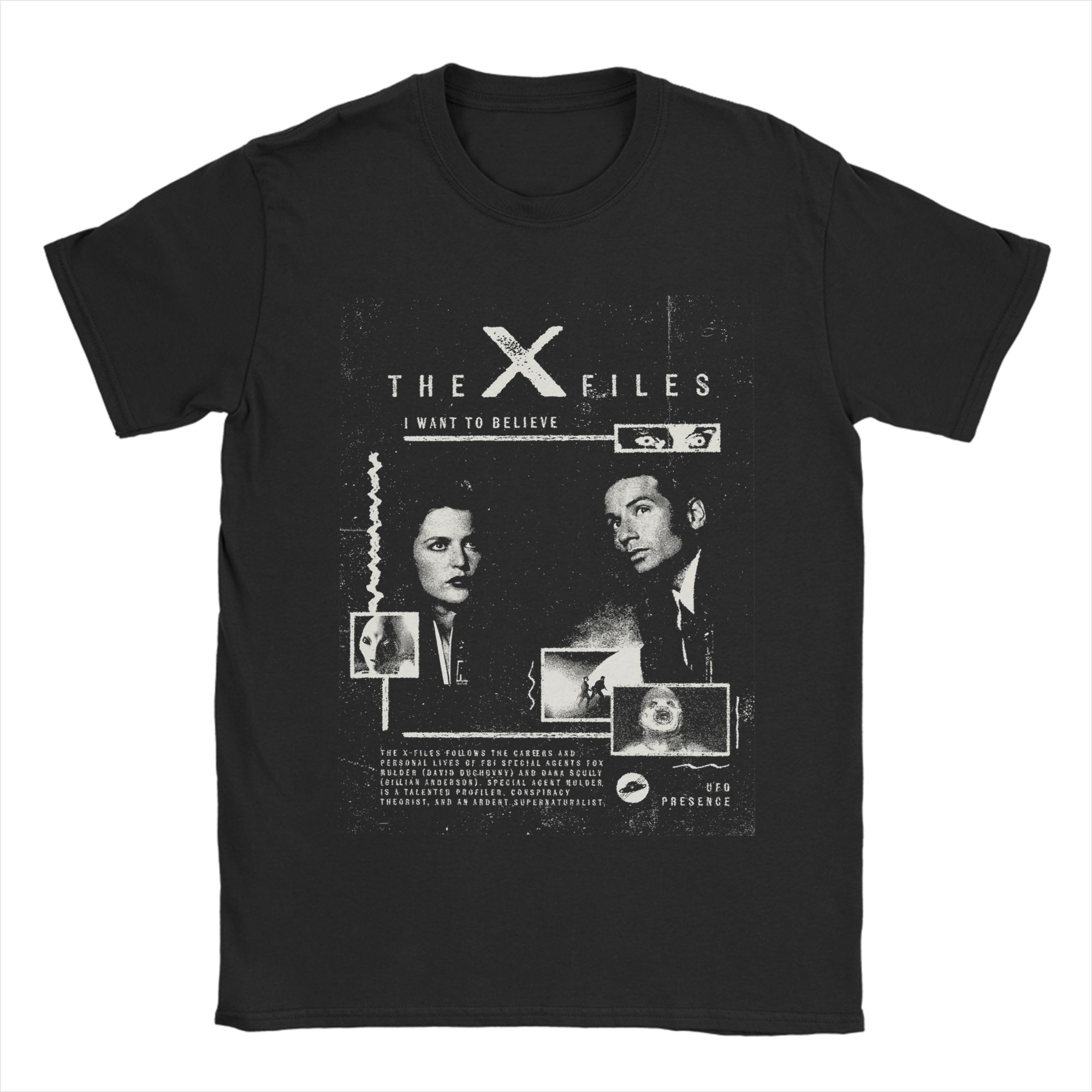 The XFiles I Want To Believe Mulder Scully UFO T-shirt XXXXL