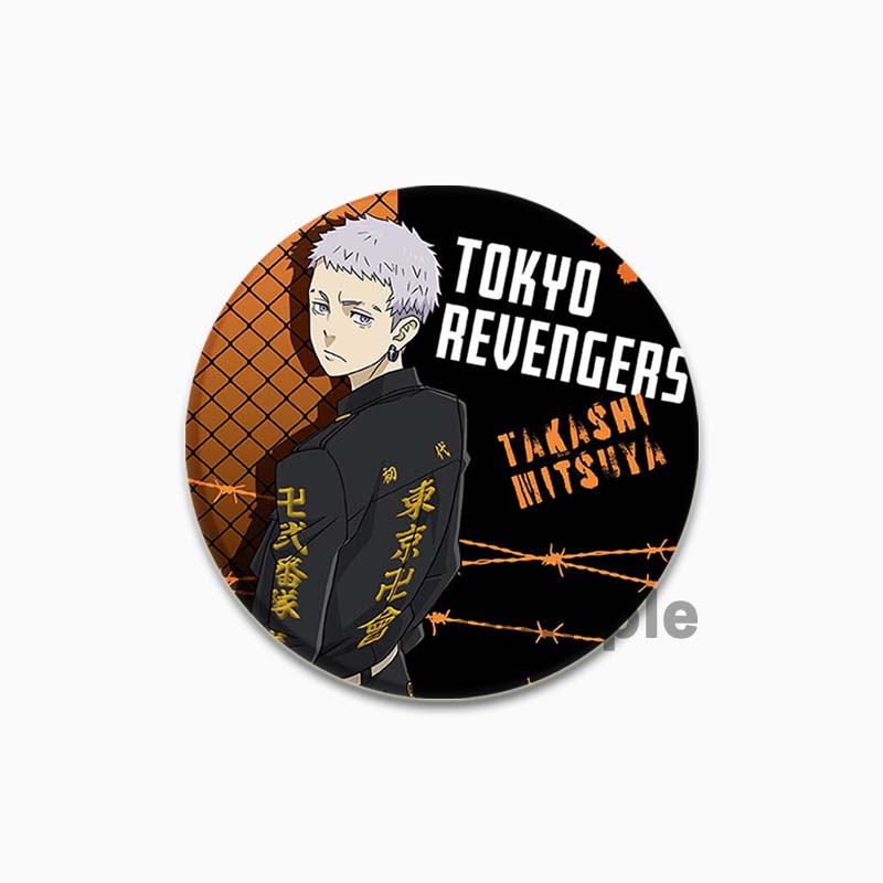 

32/44/58 мм Tokyo Revengers Брошь на рюкзаке Круглые броши ручной работы Милые значки Hua Cheng Аниме-иконки Значки для одежды 32mm