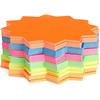 Juvale Bulletin Board Decorations - 120 Pack, 6 Neon Colors, 4 in x 4 in Starburst Cutouts - Blank Signs & Bulletin Board Cutouts for Classroom Decor