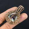 Natural Tree Of Life Sage Amethyst Gemstone Copper Wire Wrap Pendant 2.17" r2s38
