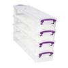 Transparent Storage Bin Plastic Organizer Box with Lid for Kids Boys Girls Crafts Toys Stationery Pouch