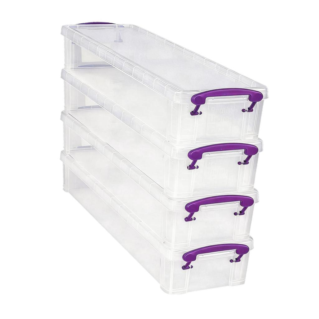 Transparent Storage Bin Plastic Organizer Box with Lid for Kids Boys Girls Crafts Toys Stationery Pouch