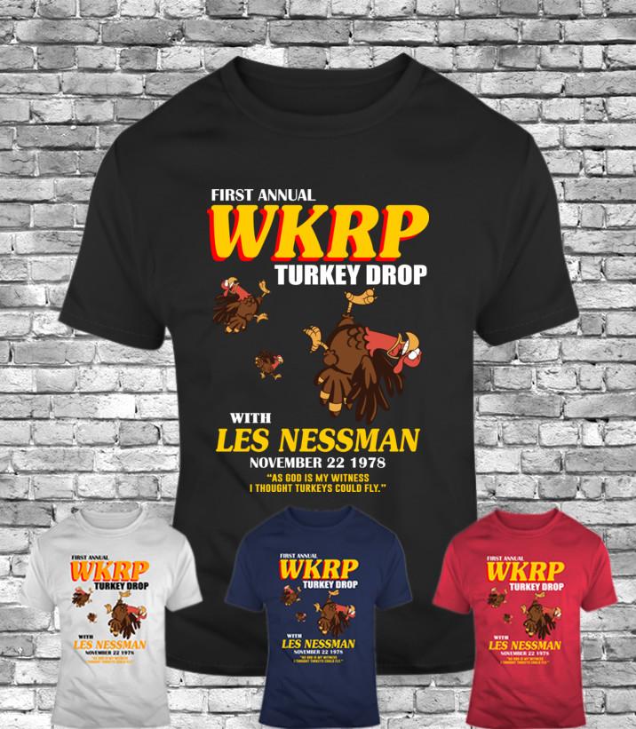 Thanksgiving Funny Gift First Annual WKRP in Cincinnati Turkey Drop Mens T-Shirt Unisex T-Shirt S