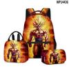 3D Animation Wukong Dragon Ball Super Student School Bag Backpack Lunch Bag Pencil Bag Three-Piece Set