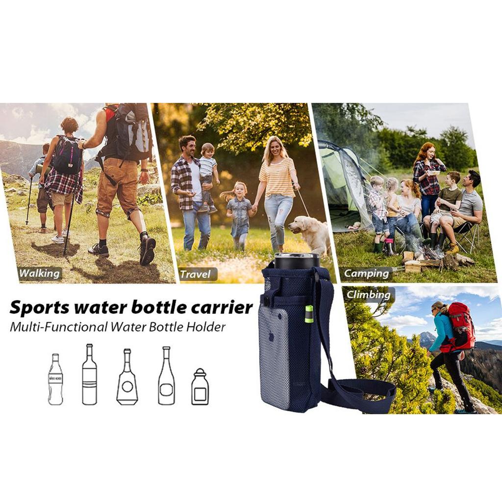 2 Pack Ergonomic Water Bottle Sleeve Bottle Cover with Adjustable Strap Suitable for Outdoor Sports and Gym Workouts