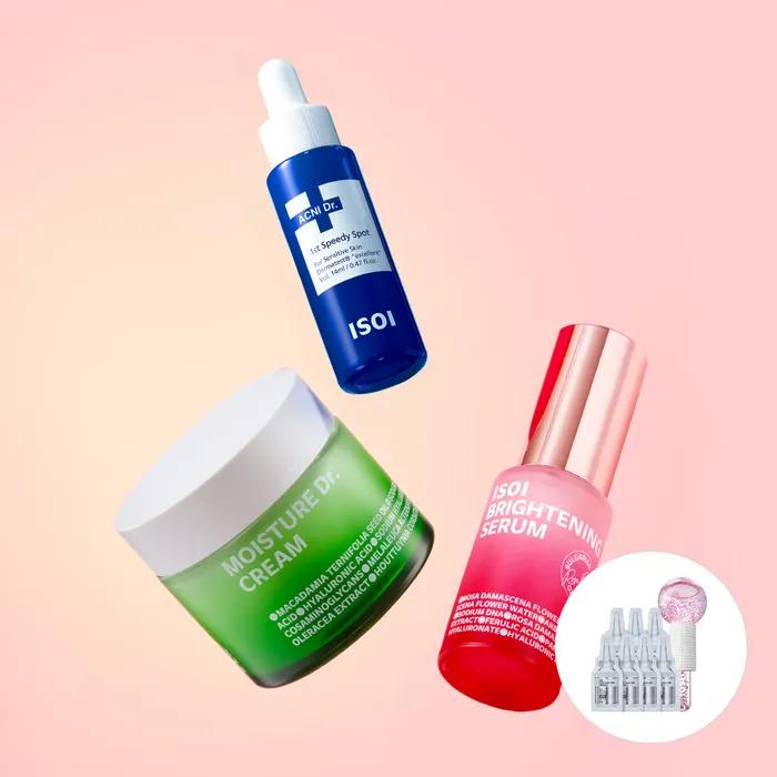 [Bare Face Support Gift Set] Brightening Serum 15ml + Emergency Spot 14ml + Longevity Cream 35ml (+ Freebie: NDS Ampoule 1mlx7 + Cooling Massager)