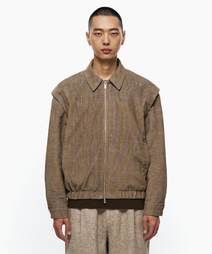 Intempomood Pigment Corduroy Bomber Jacket_Beige