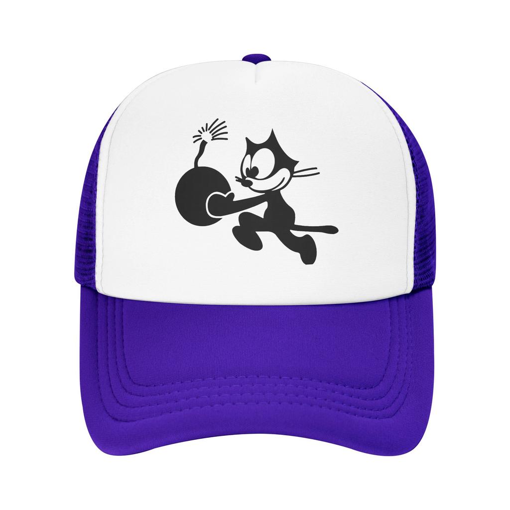 Retro Cartoon Comedy Felixed The Cat  Trucker Hats Trucker Cap Trucker Cap Adjustable Snapback Caps Mesh Baseball Caps