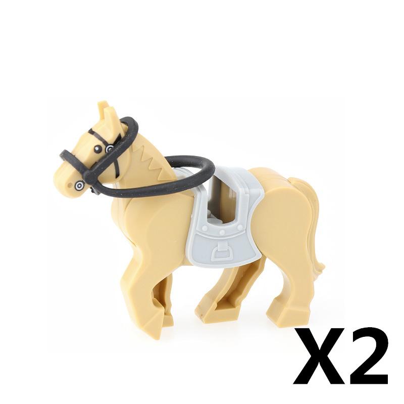 Medieval Castle Knight Building Block African Animal Elephant Tiger Camel Deer Bear Dragon Horse soldier Sheep Boar MOC Toy Gift