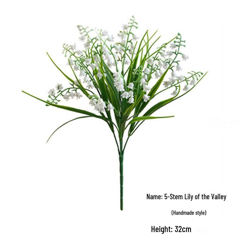 Artificial Green Plant Bundle: Decorative Plastic Grass, Water Grass, Plastic Flower, and Fern.