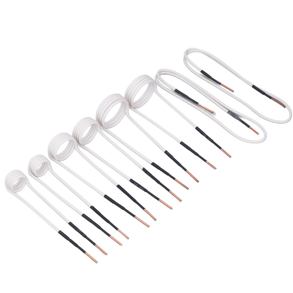 8Pcs Induction Heater Coil 2.5mm Brass Core 4 Types Set Kit for Bolts Nuts Removal