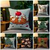 Cute Animal Girl Outfits 2 Pillow Case Natural Linen Pillow Case Double-Sided Decor Sofa Pillowcase Home Decor
