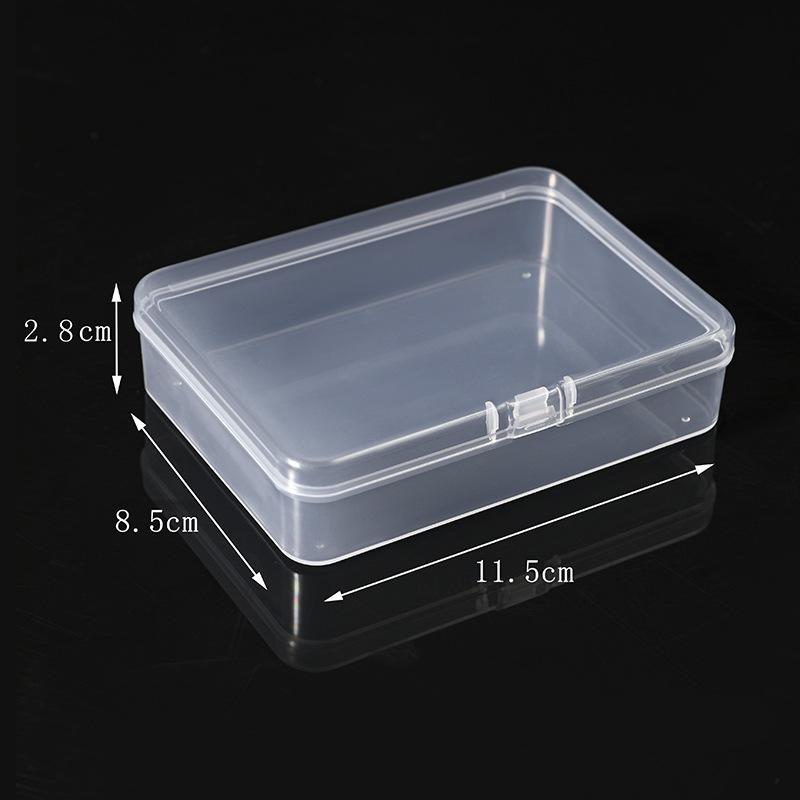 Small Pp Square Transparent Gooka Diy Stationery Plastic Packaging Box Manicure Fishing Gear Storage Box Electronic Accessories Box