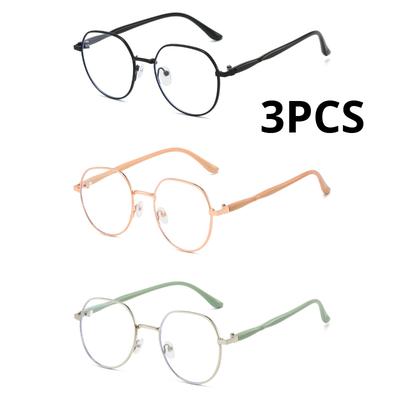 1PCS Anti Blue Light Metal Polygons Myopia Glasses Unisex Computer Eyewear for Women Men Myopic Optical Goggle