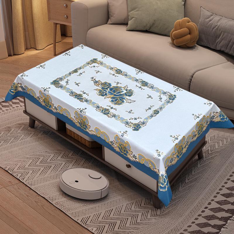 

Скатерть из ПВХ класса люкс высшего качества: Водонепроницаемый, маслостойкий и устойчивый к ожогам, новый китайский стиль для круглых столов As specified