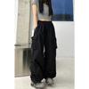 New Design High Street Overalls Women's Loose Straight Wide-leg Big Pocket Casual Retro Leggings Tide