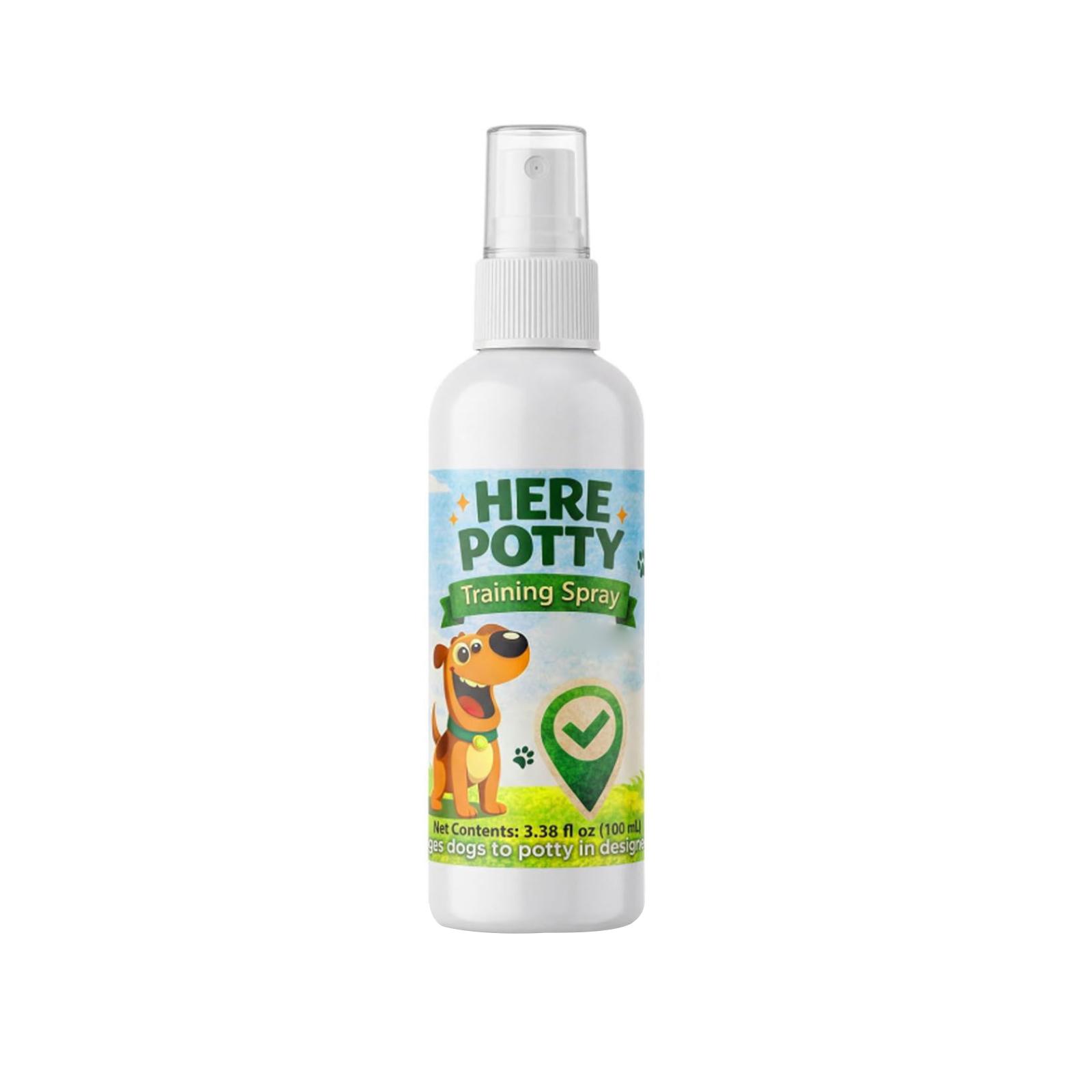 

Dog and Puppy Potty Training Spray for Indoor and Outdoor Use 100ml Helps Guide Dogs to Designated Toilet Areas and Deters Unwanted Locations One Size
