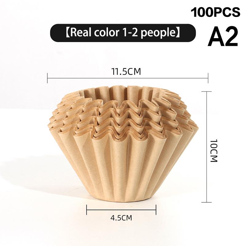 50 ks Kávový filtrační papír Dřevitá buničina Kapkový typ Papír Papírový košíček na dort Příslušenství k čajovému sítku Nástroj Kuchyňské náčiní