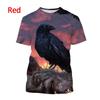 Bird King Eye Pattern T-shirt Men's Cool Bird 3D Printed Summer Breathable Round Neck Short Sleeve Top