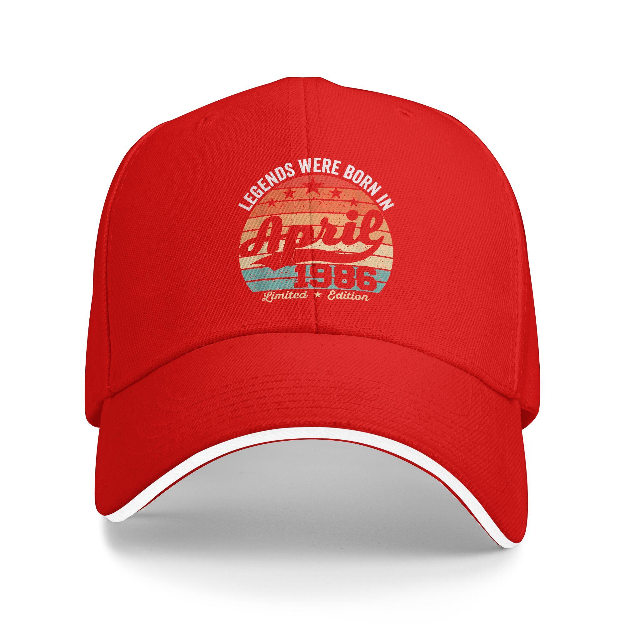 

Summer Casual Baseball Cap Vintage 40th Birthday Legends Were Born In April 1986 Outdoor Trucker Hat Streetwear Baseball Caps One Size